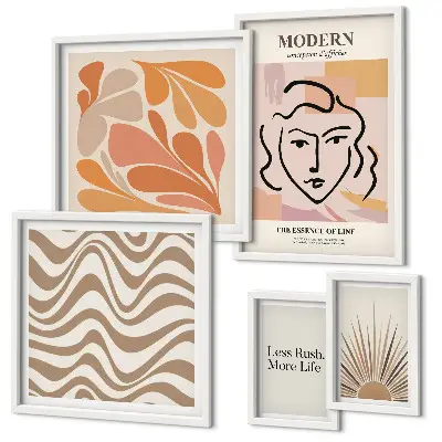 Bildergalerien-Set für die Wand im modernen abstrakten Stil