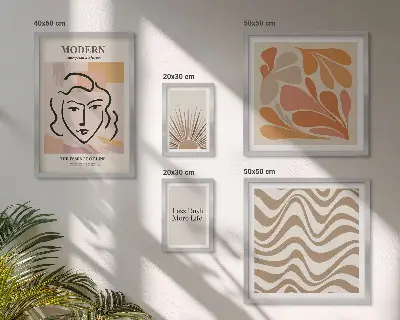 Bildergalerien-Set für die Wand im modernen abstrakten Stil