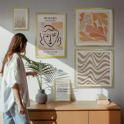 Bildergalerien-Set für die Wand im modernen abstrakten Stil