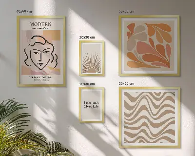 Bildergalerien-Set für die Wand im modernen abstrakten Stil