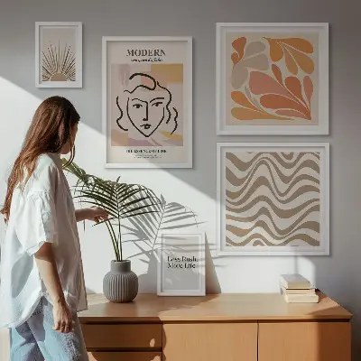 Bildergalerien-Set für die Wand im modernen abstrakten Stil