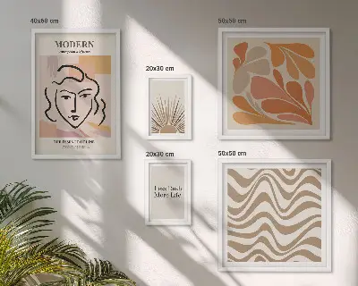 Bildergalerien-Set für die Wand im modernen abstrakten Stil
