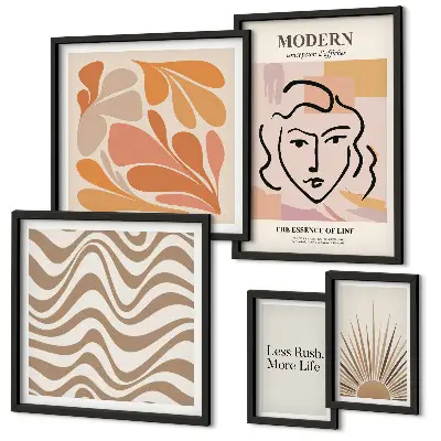 Bildergalerien-Set für die Wand im modernen abstrakten Stil