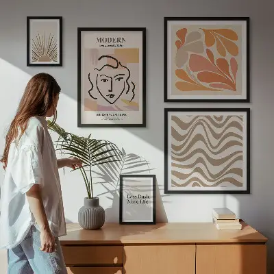 Bildergalerien-Set für die Wand im modernen abstrakten Stil