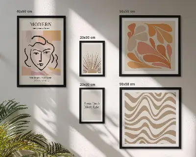 Bildergalerien-Set für die Wand im modernen abstrakten Stil