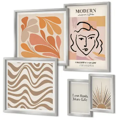 Bildergalerien-Set für die Wand im modernen abstrakten Stil