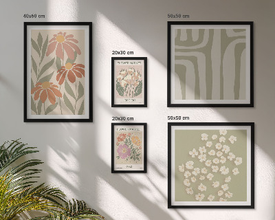 Modernes wandbilder-set Blumenmuster London Paris Boho