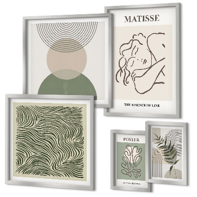 Bildergalerie-set für die wand Minimalistische Pflanzenkompositionen
