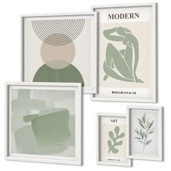 Modernes Wandbilder-Set mit abstraktem Design