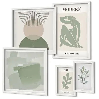 Modernes Wandbilder-Set mit abstraktem Design