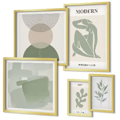 Modernes Wandbilder-Set mit abstraktem Design