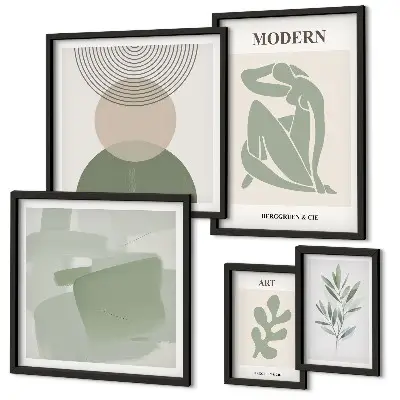 Modernes Wandbilder-Set mit abstraktem Design