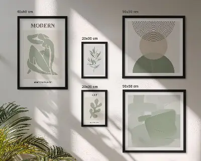 Modernes Wandbilder-Set mit abstraktem Design