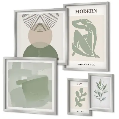 Modernes Wandbilder-Set mit abstraktem Design