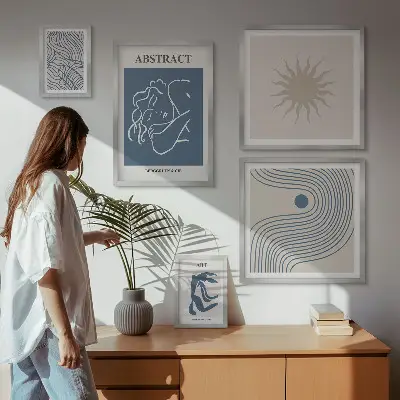Bildergalerie-Set für die Wand abstrakte Geometrie im stilvollen Design