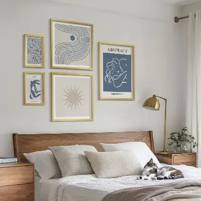 Bildergalerie-Set für die Wand abstrakte Geometrie im stilvollen Design