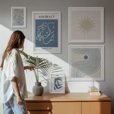 Bildergalerie-Set für die Wand abstrakte Geometrie im stilvollen Design