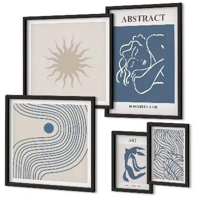 Bildergalerie-Set für die Wand abstrakte Geometrie im stilvollen Design