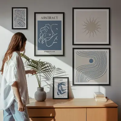 Bildergalerie-Set für die Wand abstrakte Geometrie im stilvollen Design