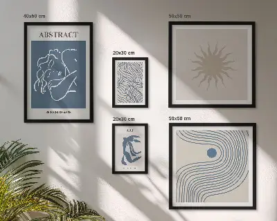 Bildergalerie-Set für die Wand abstrakte Geometrie im stilvollen Design