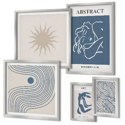Bildergalerie-Set für die Wand abstrakte Geometrie im stilvollen Design