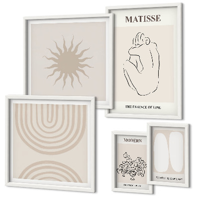 Modernes wandbilder-set Minimalistische Kunstlinien