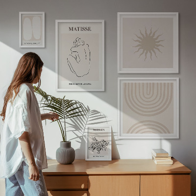 Modernes wandbilder-set Minimalistische Kunstlinien