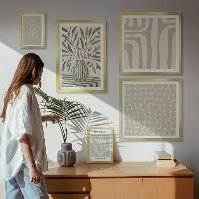 Bildergalerie-set für die wand Skandinavische Pflanzenmuster
