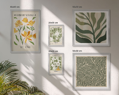 Modernes wandbilder-set Moderne Pflanzenmotive