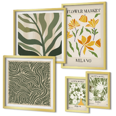 Modernes wandbilder-set Moderne Pflanzenmotive