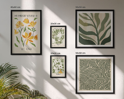 Modernes wandbilder-set Moderne Pflanzenmotive