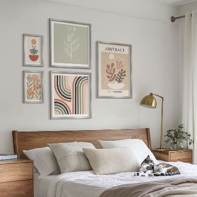 Modernes wandbilder-set Stilvolle Pflanzenabstraktionen