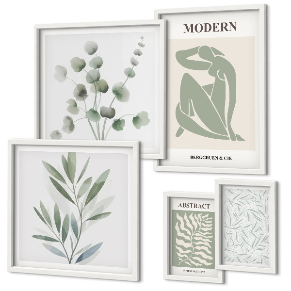 Bildergalerie-set für die wand Stilvolle dekorative Pflanzenmotive