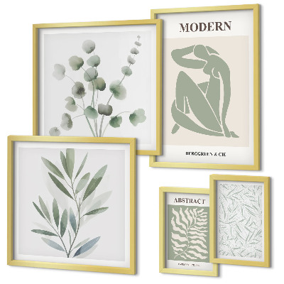 Bildergalerie-set für die wand Stilvolle dekorative Pflanzenmotive
