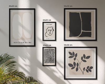Modernes wandbilder-set Stilvolle, minimalistische Grafiklinien