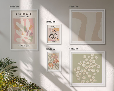 Bildergalerie-set für die wand Stilvolles Interieur mit abstrakten Blumen