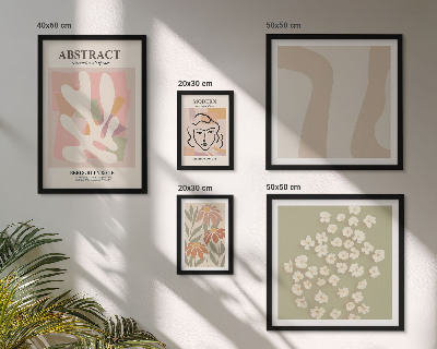 Bildergalerie-set für die wand Stilvolles Interieur mit abstrakten Blumen