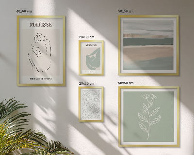 Modernes wandbilder-set Stilvolle Pflanzengrafiken