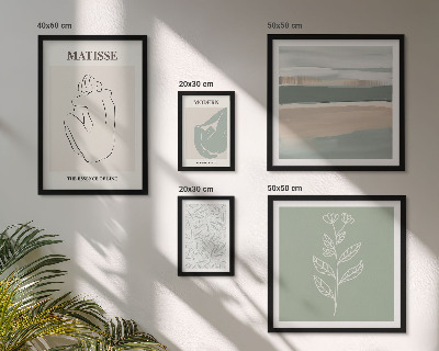 Modernes wandbilder-set Stilvolle Pflanzengrafiken