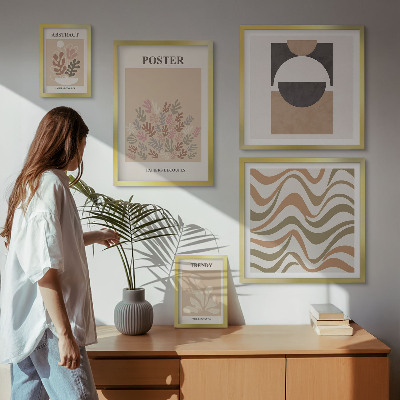 Bildergalerie-set für die wand Stilvolle Pflanzenabstraktionen