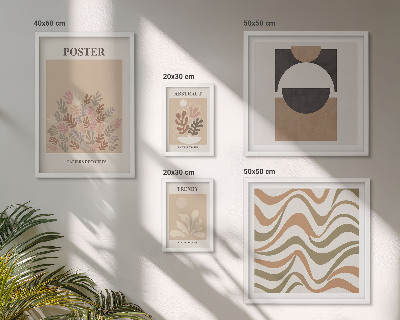 Bildergalerie-set für die wand Stilvolle Pflanzenabstraktionen