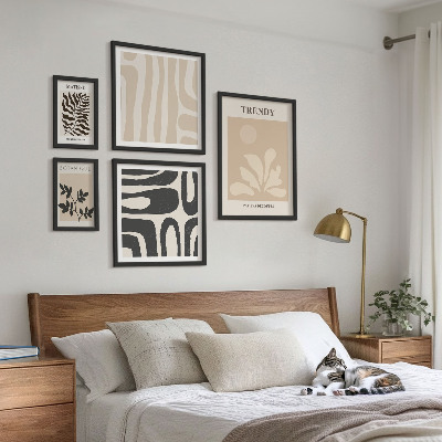 Bilderset fürs sofa Stilvolle dekorative Pflanzenmotive
