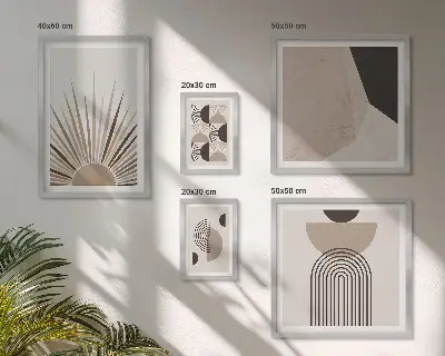 Bildergalerie-Set für die Wand mit abstrakten geometrischen Formen