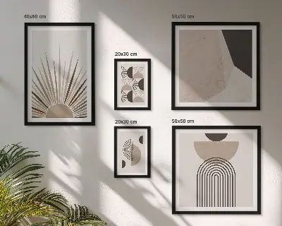 Bildergalerie-Set für die Wand mit abstrakten geometrischen Formen