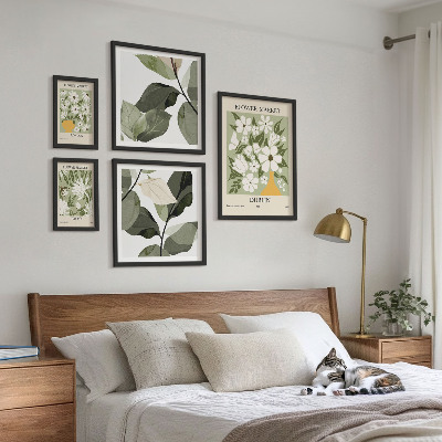 Bildergalerie-set für die wand Blumenmotive London Dublin Tokio