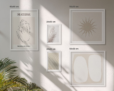 Modernes wandbilder-set minimalistische Formen im Boho-Stil