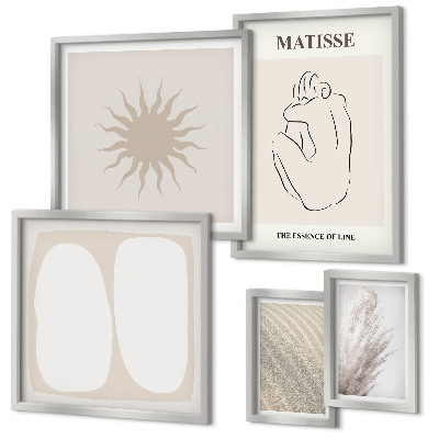 Modernes wandbilder-set minimalistische Formen im Boho-Stil