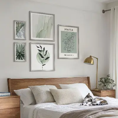 Bilderset fürs Sofa mit Pflanzeninspirationen in Naturtönen