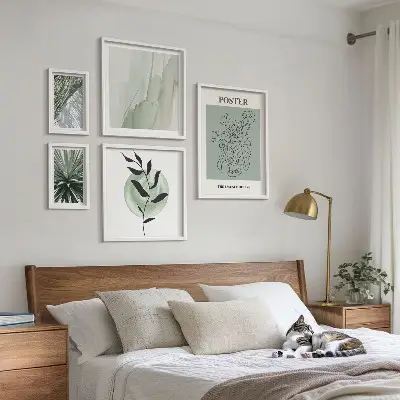 Bilderset fürs Sofa mit Pflanzeninspirationen in Naturtönen