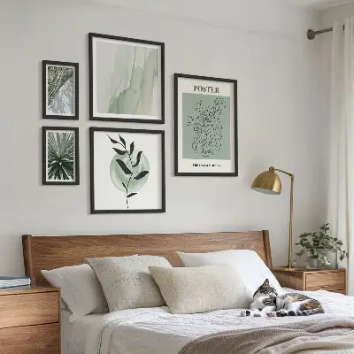 Bilderset fürs Sofa mit Pflanzeninspirationen in Naturtönen